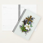 Gouden christelijk kruis planner (Display)