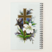 Gouden christelijk kruis planner (Achterkant)