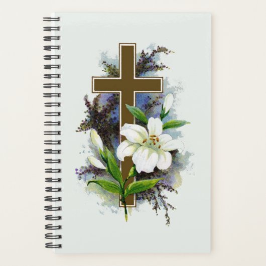 Gouden christelijk kruis planner (Voorkant)