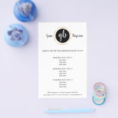 Gouden cirkel, monogram logo flyer (Enkel)