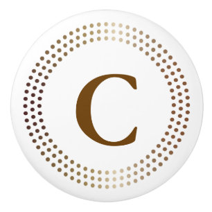 Gouden cirkels met stippen Moderne stippen glamour Keramische Knop