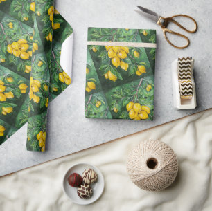 Gouden citroenen op een winterdag van Alfred Fox Cadeaupapier