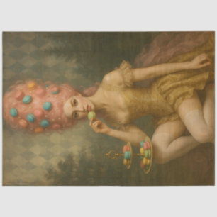 Gouden Confectie Muze – Macaron Rococo Decoupage Tissuepapier