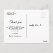 Gouden confetti afstuderen foto Dank u Briefkaart (Achterkant)