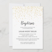 Gouden Confetti Baby Doop Kaart (Voorkant)