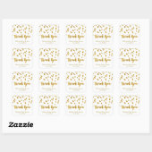 Gouden Confetti Baby shower Dank u Sticker (Vel)