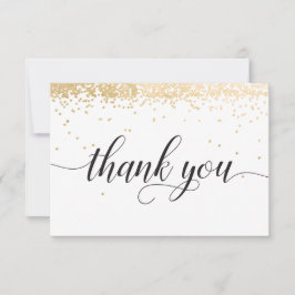 Gouden Confetti Bedankkaart