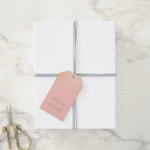 Gouden Confetti Blush Roze Bruiloft Dank u Cadeaulabel (Met Touw)