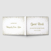 Gouden Confetti bruiloft gastenboek (Volledig)