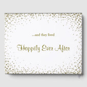 Gouden Confetti bruiloft gastenboek (Achterkant)