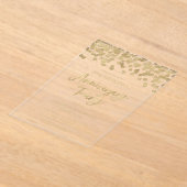 Gouden Confetti bruiloft Jubileum Acryl Uitnodigingen (Laagn)