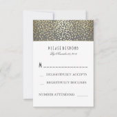 Gouden Confetti bruiloft RSVP Kaarten (Voorkant)