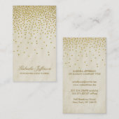 gouden Confetti Elegant Visitekaartje (Voorkant / Achterkant)