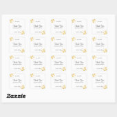 Gouden Confetti Elegante Bedankt Script Sjabloon Vierkante Sticker (Vel)
