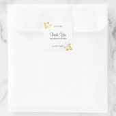 Gouden Confetti Elegante Bedankt Script Sjabloon Vierkante Sticker (Tas)