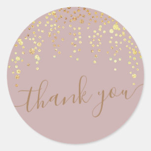 gouden confetti glitters blush bedankt Sticker
