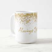 Gouden Confetti Glitzy Sparkle Koffiemok (Voorkant links)