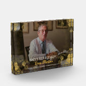 Gouden Confetti Happy Retirement Gift Fotoblok (Links)