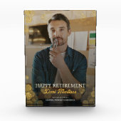 Gouden Confetti Happy Retirement Gift Fotoblokken (Voorkant)