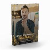 Gouden Confetti Happy Retirement Gift Fotoblokken (Links)