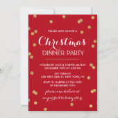 Gouden Confetti kerstfeest (aangepaste kleur) Kaart (Voorkant)