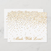  Gouden Confetti Keuken Douche Recept Kaarten (Voorkant / Achterkant)