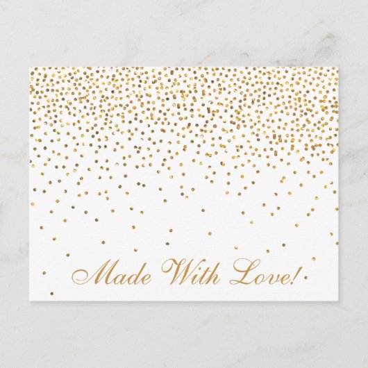  Gouden Confetti Keuken Douche Recept Kaarten (Voorkant)