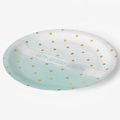 gouden Confetti munt Waterverf Papieren Bordje (Gekanteld)