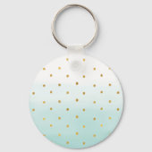 gouden Confetti munt Waterverf Sleutelhanger (Achterkant)