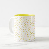 Gouden confetti op wit tweekleurige koffiemok (Voorkant links)