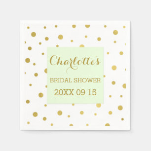 Gouden Confetti Pastel Mint Groen Vrijgezellenfees Servetten