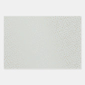 Gouden Confetti/pastelroze, groene & grijze achter Inpakpapier Vel (Voorkant 2)