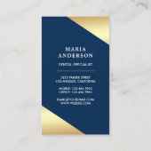 Gouden Confetti Regenboog Tand Tandheelkundige Cli Visitekaartje (Achterkant)