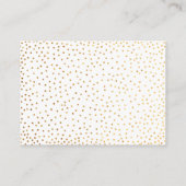 Gouden Confetti, Script op Witte Luier Raffle Kaar Informatiekaartje (Achterkant)
