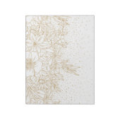 gouden Confetti stippen floraal Notitieblok (Gedraaid)