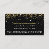 Gouden Confetti Tiara Visitekaartje (Achterkant)