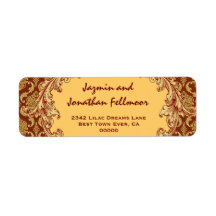 Gouden  Curlicue Damask S455