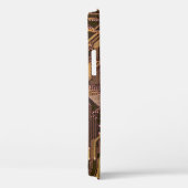 Gouden cyberprintplaat Tech Kunst Elektronica Case-Mate iPhone Case (Achterkant / Rechts)