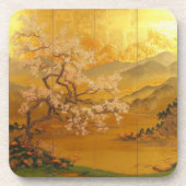 Gouden Dageraad Harde plastic onderzetter (Voorkant)