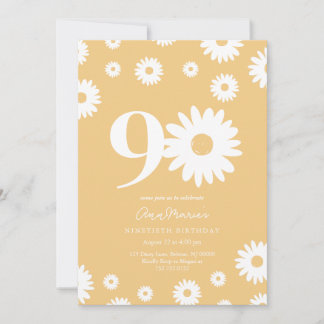 Gouden Daisy 90ste verjaardag uitnodiging