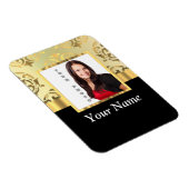 Gouden damask instagram fotosjabloon magneet (Rechterzijde)