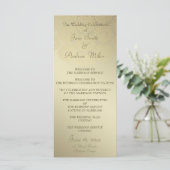 Gouden Damaskpatroon Trouwprogramma's Programma (Staand voorkant)