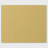 Gouden Damast Barok Bloemen Patroon Cadeaupapier (Vlak)