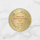 Gouden damast en diamanten confetti (Kleine voorkant)