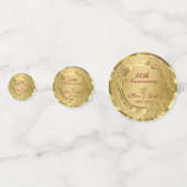 Gouden Damast & Hart Confetti (Voorkanten)