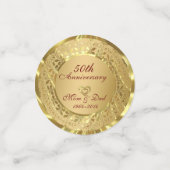 Gouden Damast & Hart Confetti (Kleine voorkant)