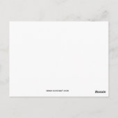 Gouden damast monogram briefkaart (Achterkant)