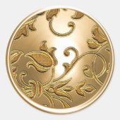 Gouden Damasten Envelope Zegel (Voorkant)