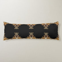 Gouden decoratieve bloemen body pillow