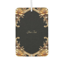 Gouden decoratieve bloemen luchtverfrisser